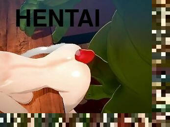 gros-nichons, monstre, énorme-bite, compilation, anime, hentai, 3d, seins, bite