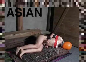 asian, tegar, bdsm, hamba, mesin, latex, cina, memalukan