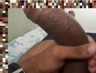 Big Black Curved Jerking off