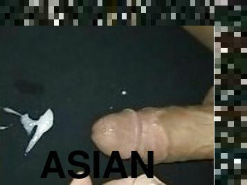 asiatique, masturbation, ejaculation-sur-le-corps, énorme-bite, gay, branlette, compilation, solo, bite