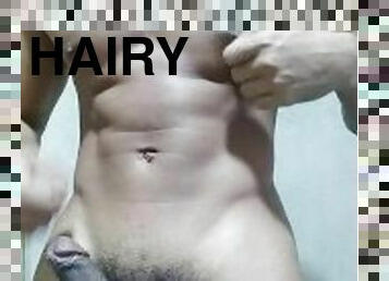 hairy straight man releasing a lot of milk to his girlfriend on webcam