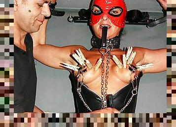 fetish sex with masked muscle milf