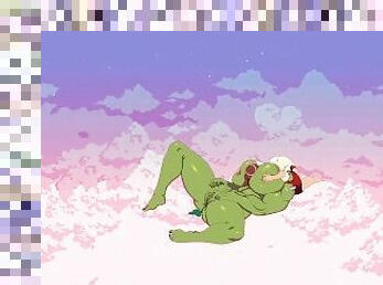 Furry game Cloud Meadow Ogre girl with huge boobs