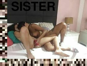 I invite my stepsister to try something new, lesbian sex