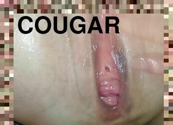 Cub fuck's Cougar's ass making her squirt