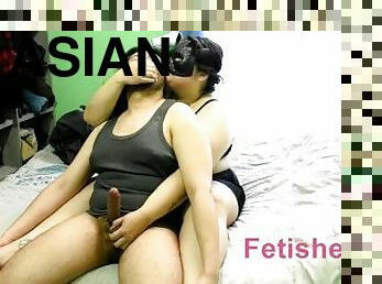 BBW Asian Dominating slave & fucking rewarded! with facesitting milking