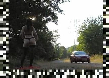 gros-nichons, vieux, public, amateur, maman, cam, voyeur, voiture, lingerie, mère