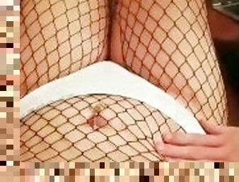 Extreme Belly Inflation Czech teenage babe in fish net stockings-bike pump-onlyfans/queenbelly