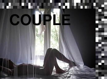 Inside a mosquito net! Beatiful and passionate video