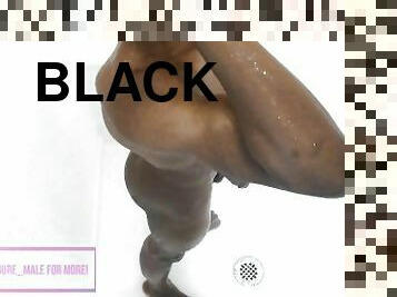 baignade, masturbation, amateur, ejaculation-sur-le-corps, énorme-bite, gay, black, secousses, douche, solo