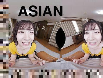 60fps 4K POV VR Asian porn hardcore with cumshot - sexy brunette Japanese