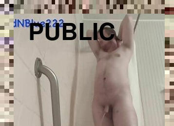 Cute Twinkie White Boy Takes a Tinkle in the Shower - BlondNBlue222