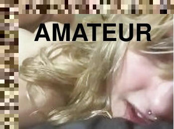 amatør, tenåring, creampie, ludder, cum, blond, fetisj, røff