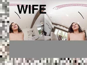 VR Bangers wife caught her husband watching VR porn and fucked hard in VR porn