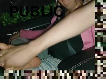 College Classmate let me Rub her Latina Feet in the Car! - Public Foot Fetish