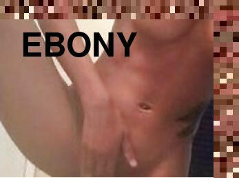 Slim Ebony Teen Squirt and Dildo Fuck
