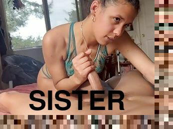 Step-sister sucks me dry