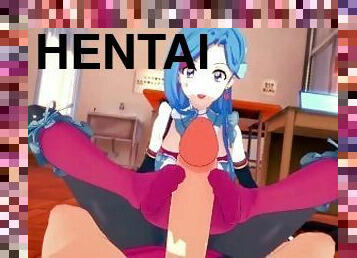 dilettant, junge, füße, gesichtspunkt, anime, hentai, engel