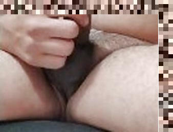 handjob, solo, chubby bear with beard