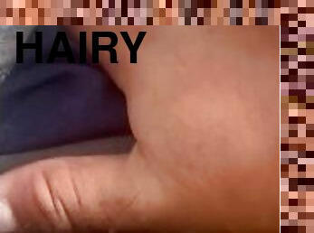 Hairy and Horny FTM Jerking off - CAUGHT
