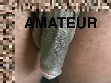 masturbation, public, amateur, ébène, énorme-bite, solo, bite