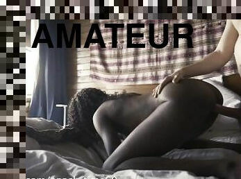 cul, amateur, babes, ébène, énorme-bite, interracial, ados, black, couple, salope