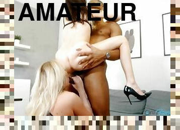 amateur, fellation, interracial, fellation-profonde, black, trio, incroyable