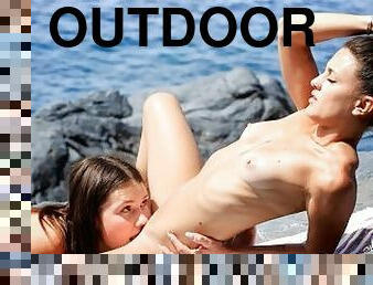 Sensual Outdoor Lesbian Fuck With Hot Brunettes Lena Grand and Matty- S3:E12