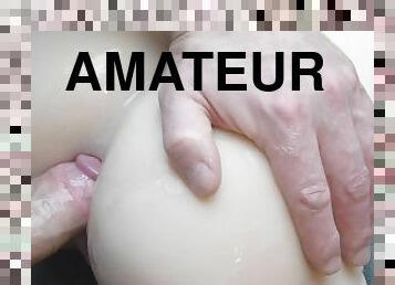 cul, levrette, amateur, anal, énorme-bite, jouet, ejaculation, bout-a-bout, bite, poupée