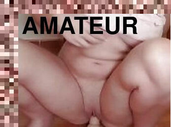 gros-nichons, masturbation, chatte-pussy, amateur, jouet, maison, gode, assez, seins, fétiche