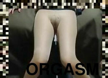 orgasmo, pantis, squirting, chorro-de-corrida, pies, máquinas, fetichista, nylon, tacones