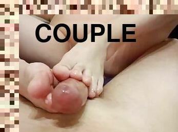 gros-nichons, orgasme, chatte-pussy, giclée, amateur, ejaculation-sur-le-corps, massage, couple, belle-femme-ronde, pieds