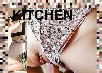 sensual sex in the kitchen cum on panties - Sunako_Kirishiki