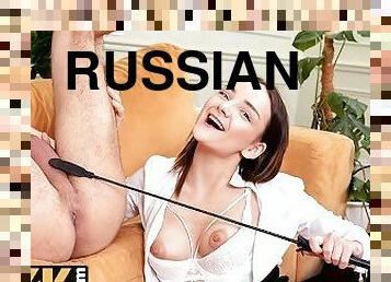 russisk, teenager, strømper, fetish, elskerinde, brunette, fisseslikning