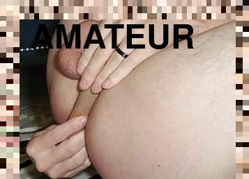 masturbieren, dilettant, anal-sex, immens-glied, ficken, arschloch, glied