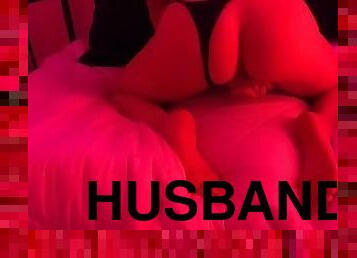 Husband fucks Wife after finding her riding a Dildo