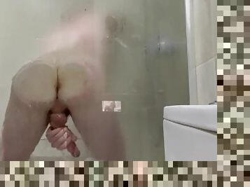 showing off in the hotel shower