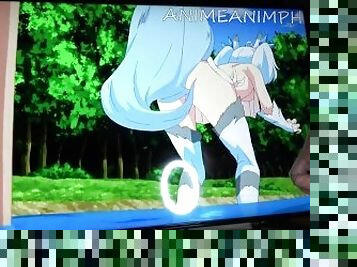 Anime Touching Setsuna's Sexy Teen Body With Loud Moanings