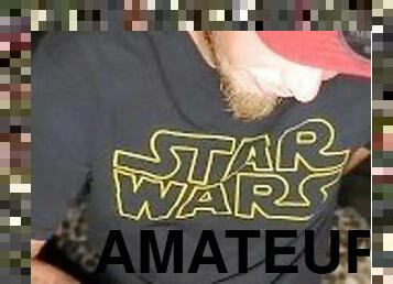 Starwars freak masturbating to starwars porn