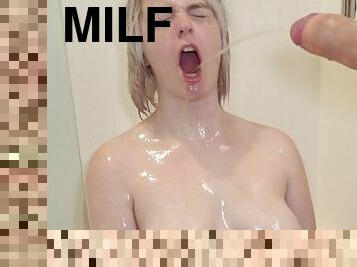 Pissing in 19 year old teen's mouth Golden Shower MILF VS World's Biggest Cock