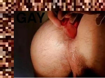 anal, gay, sozinho, dor