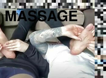 Two subs worship and massage my cute soft feet