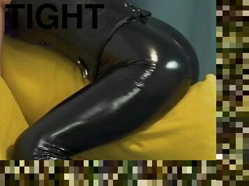 höschen, fest-tight, fetisch, latex, allein, herrin, leder