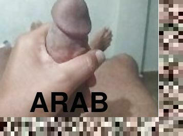 masturbation, amateur, énorme-bite, arabe, solo, réalité, bite