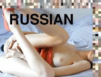 Sensual Russian teen Gloria is making an erotic solo video