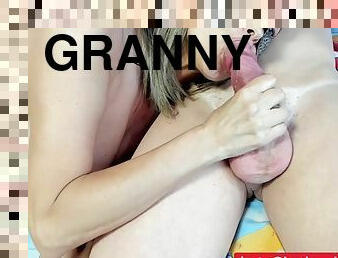 Granny Milf Handjob Milking Blowjob Swallow Cum In Mouth