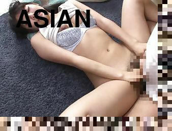 Old asian fucks her stepdaughter in her tight little pussy
