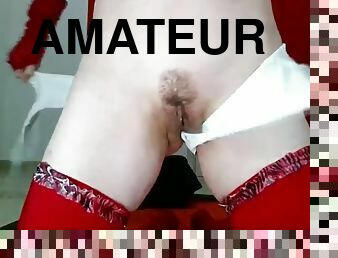 amateur, jouet, brésil, bas, culotte, ejaculation, webcam, solo