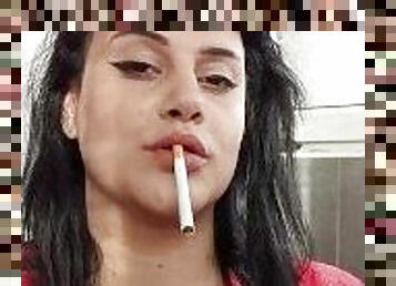 amatør, blowjob, fetisj, alene, røyking, nærbilde