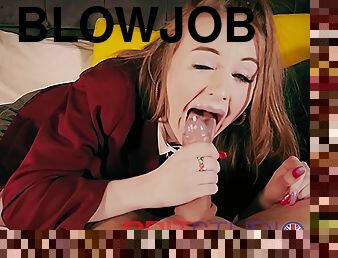 18 Y/o Schoolgirl Gives Amazing Blowjob